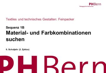 Material und Farbkombinationen suchen