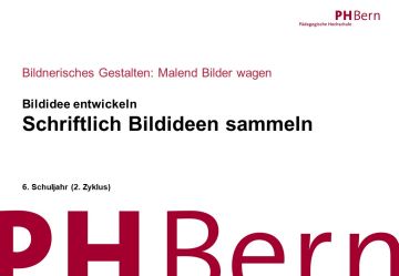 Schriftlich Bildideen sammeln